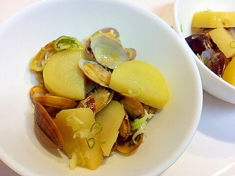 アサリとじゃがいもの酒蒸し